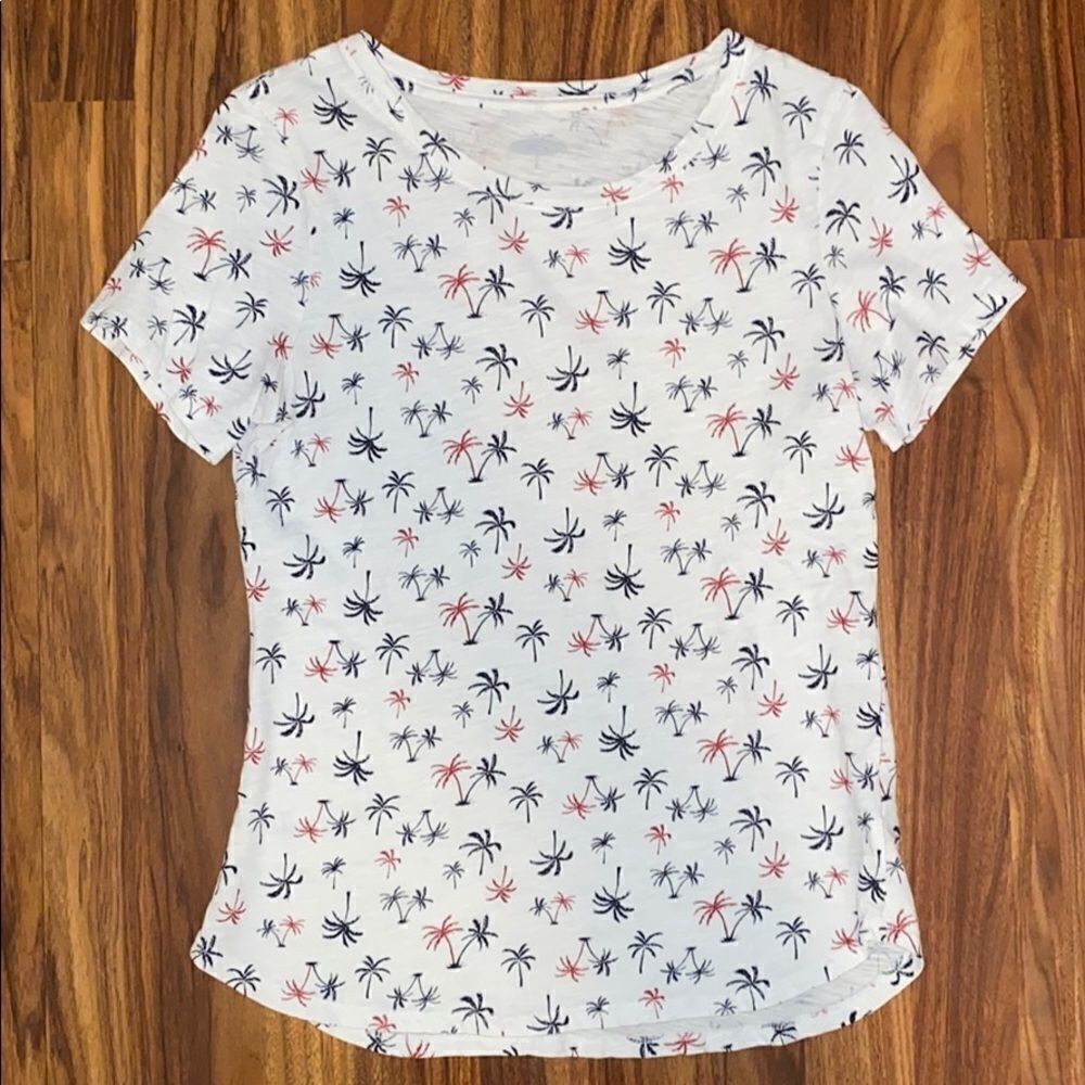 Old Navy Patriotic Palm Tree Tee Red, White & Blue